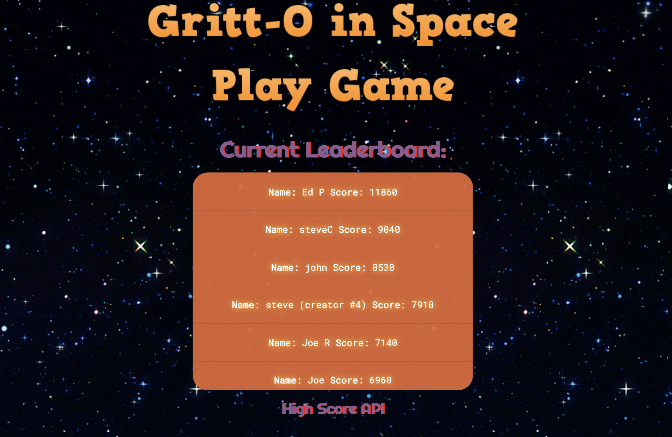 Gritt-O in Space!